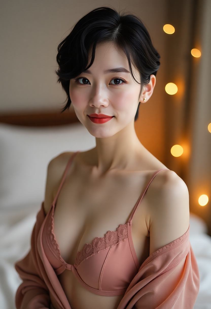 两人在雨夜的古堡长廊相遇